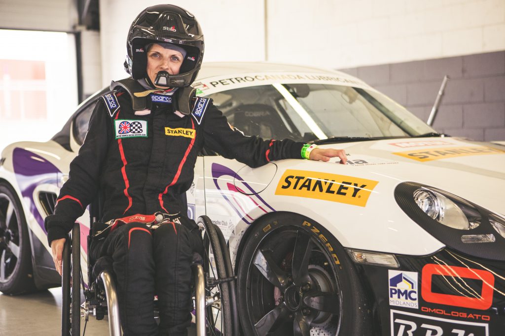Nathalie McGloin female race car driver with disability