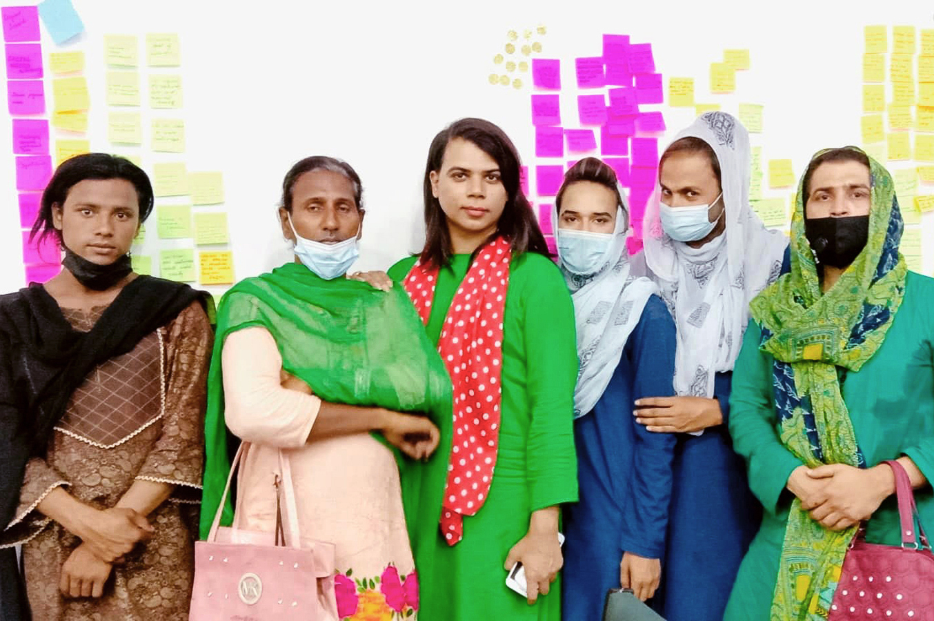 Saro Imran with her fellow transgender activists